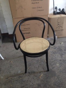 black cane chair